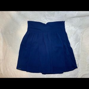 Navy blue silky skirt